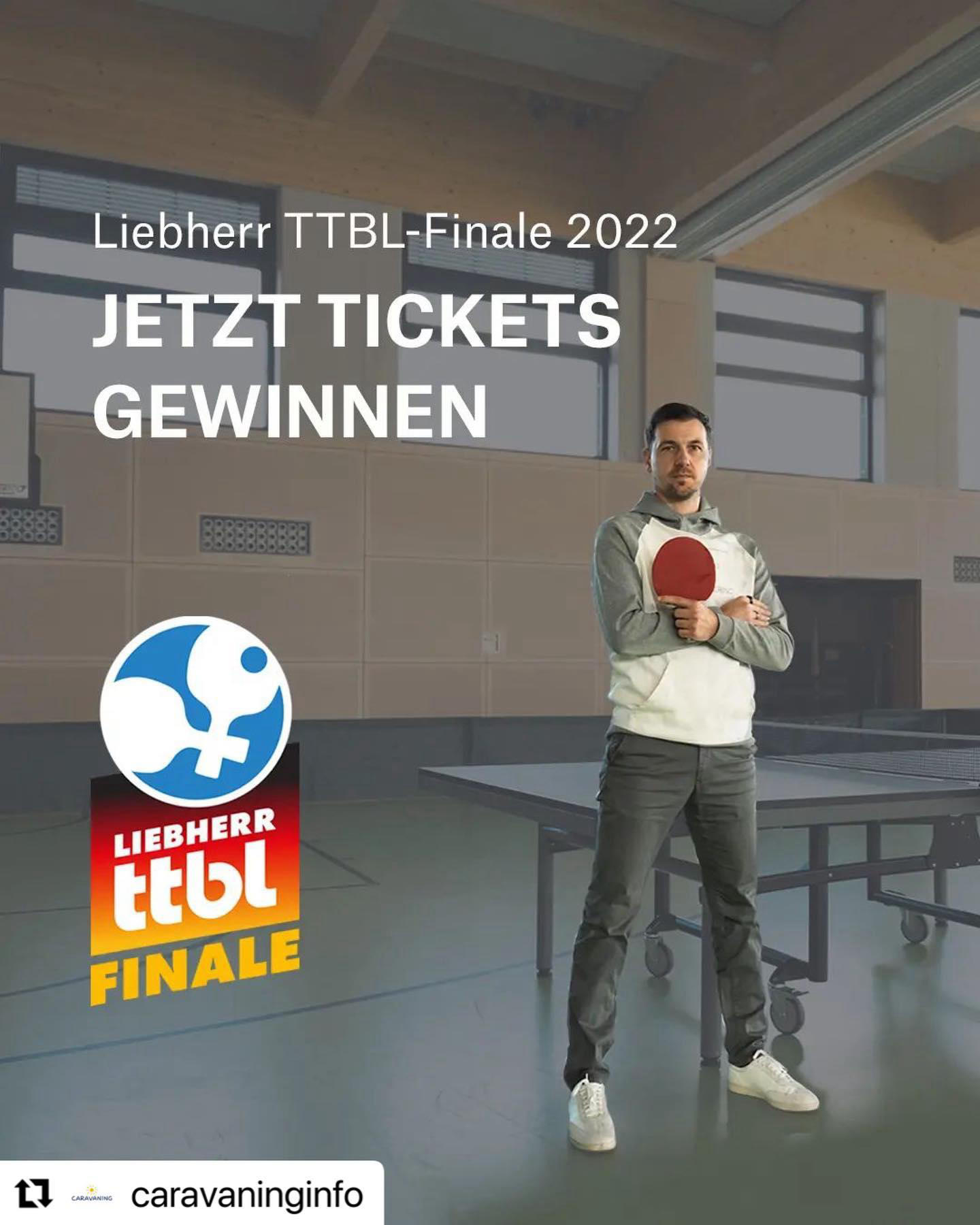 Timo Boll - Geht auf #caravaninginfo und gewinnt Final-Tickets
