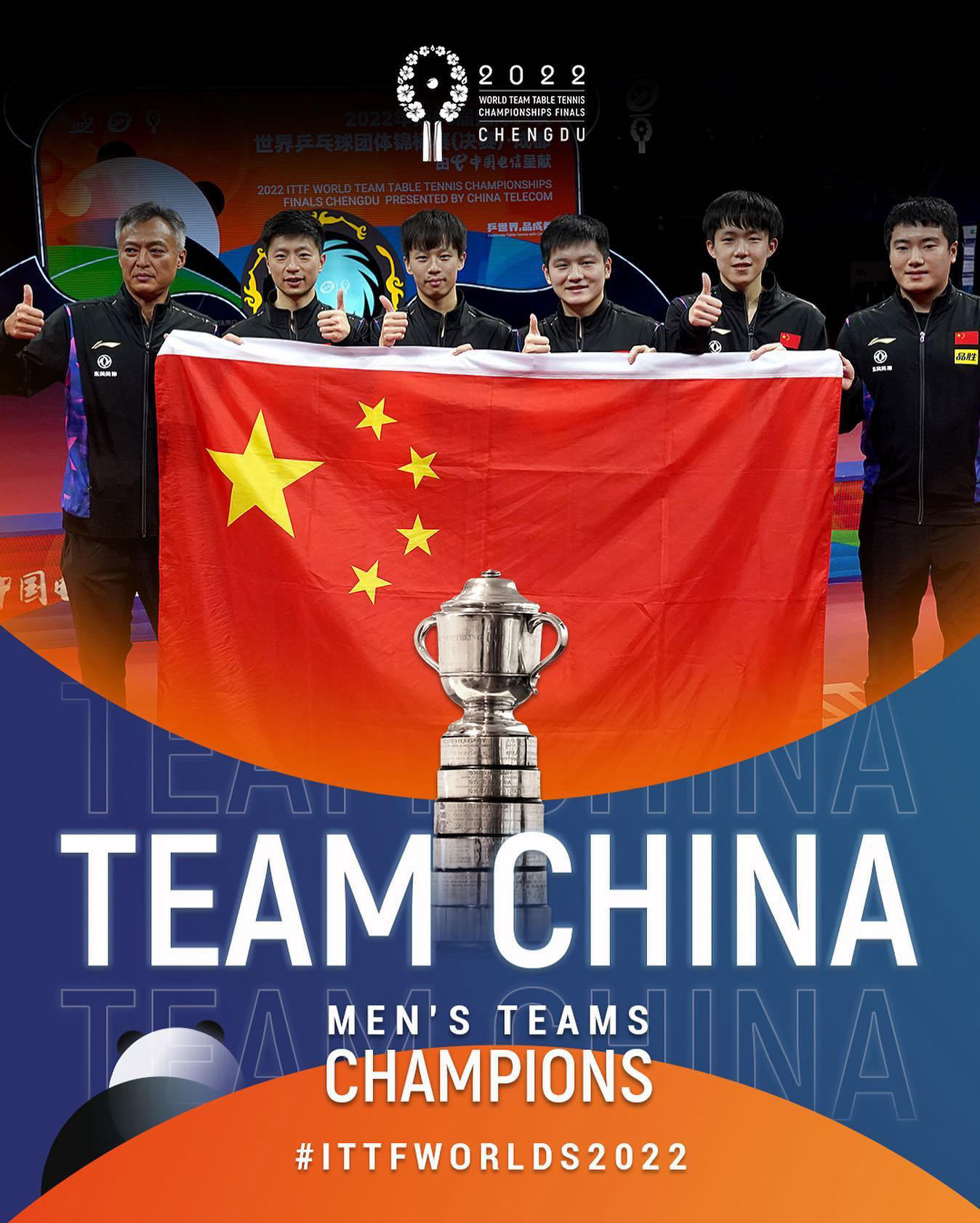image  1 World Table Tennis - Team China 🇨🇳 are the winners of the Swaythling Cup at #ITTFWorlds2022