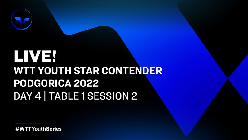 Wtt Youth Star Contender Podgorica 2022 : Day 4 : Table 1 : Session 2